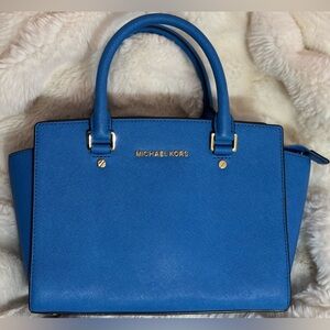 Michael Kors Selma Purse Vibrant Blue